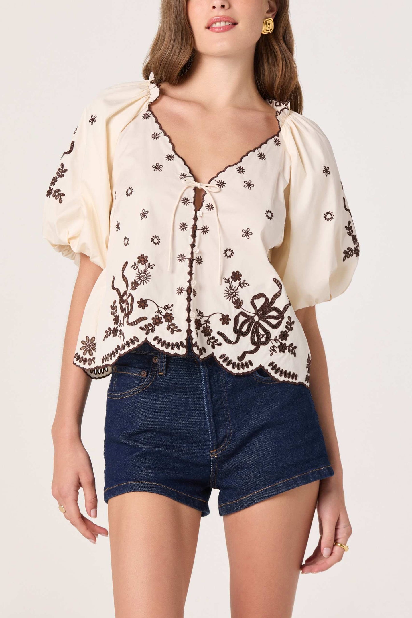 ASTR Lucia Top in Cream