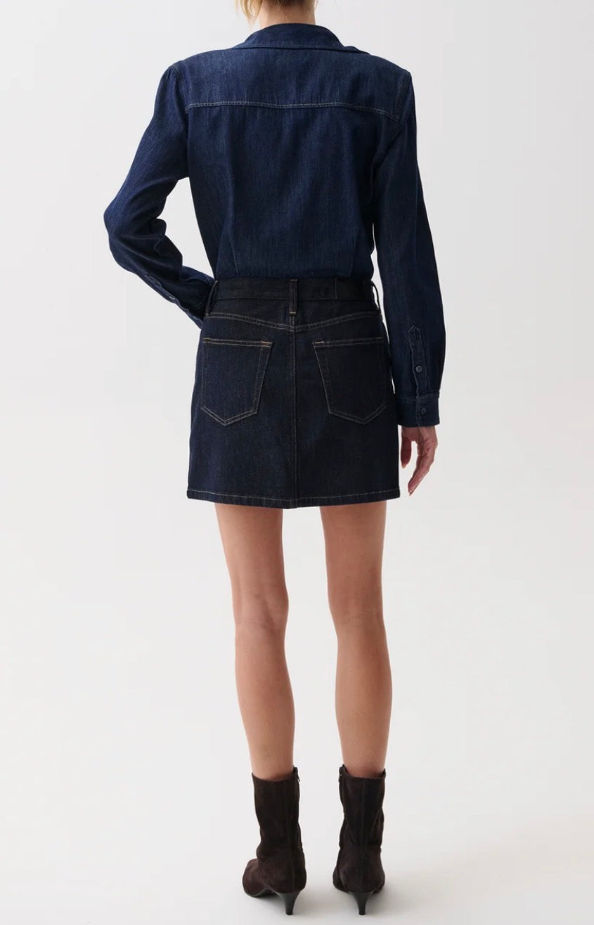 Pistola Pixie Mix Media Dress in Celeste