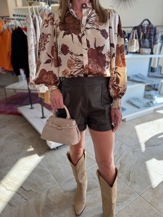 Charese Floral Silk Blouse