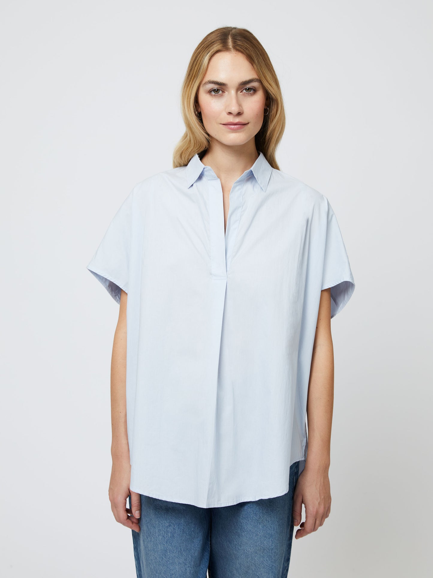 French Connection Cele Rhodes Poplin Sleeveless Shirt