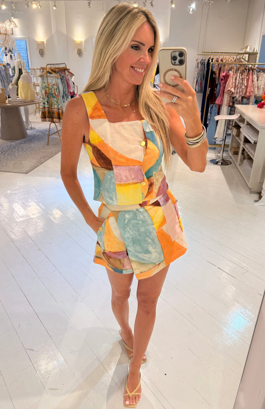 Ciebon Noa Printed Top & Skort Set