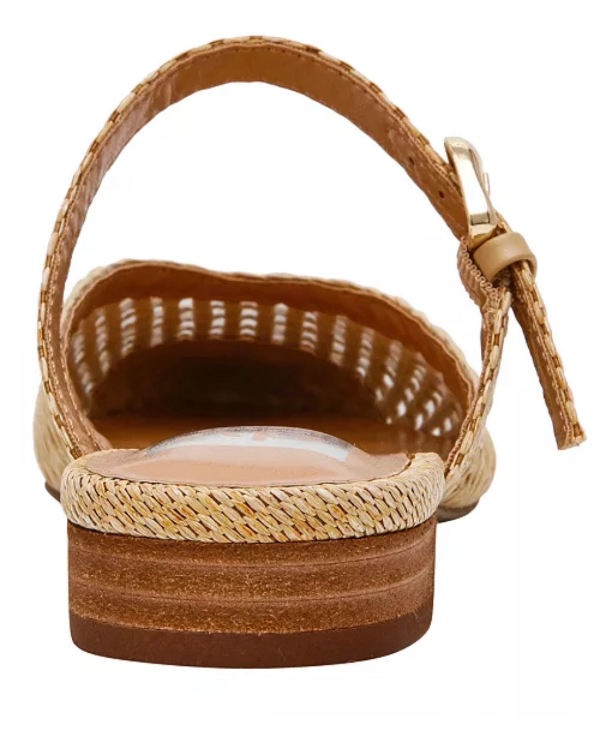 DV Dolce Vita Dominca Woven Buckle Flat Mule in Natural Raffia