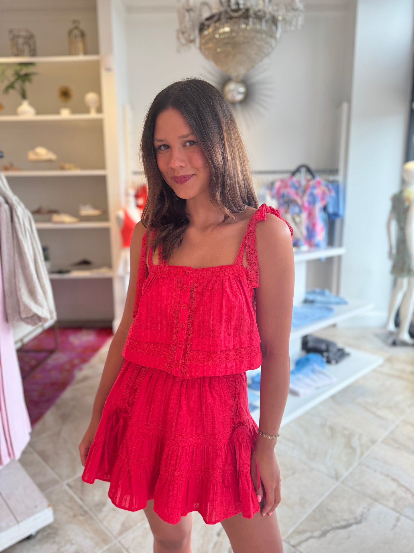 Charlotte Sleeveless Top and Skirt Set