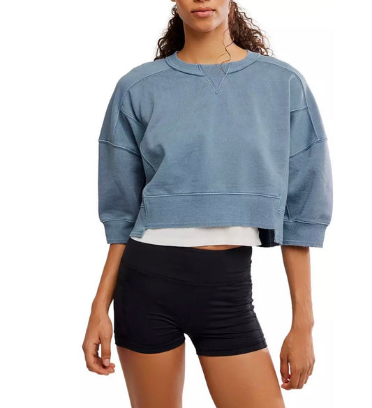 FP Movement Sho Sleeve Intercept Pullover in Blue Ash