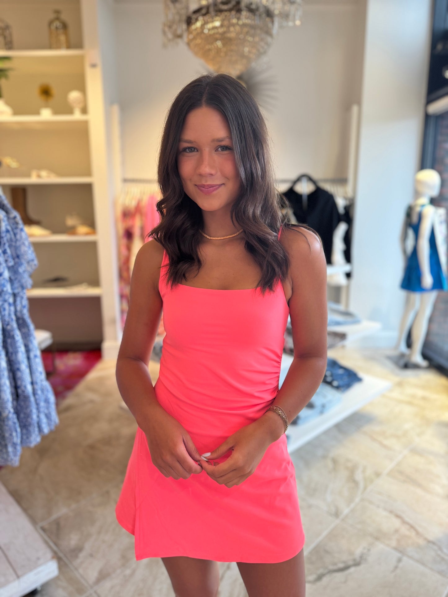 FP Movement Never Better Dress in Neon Coral