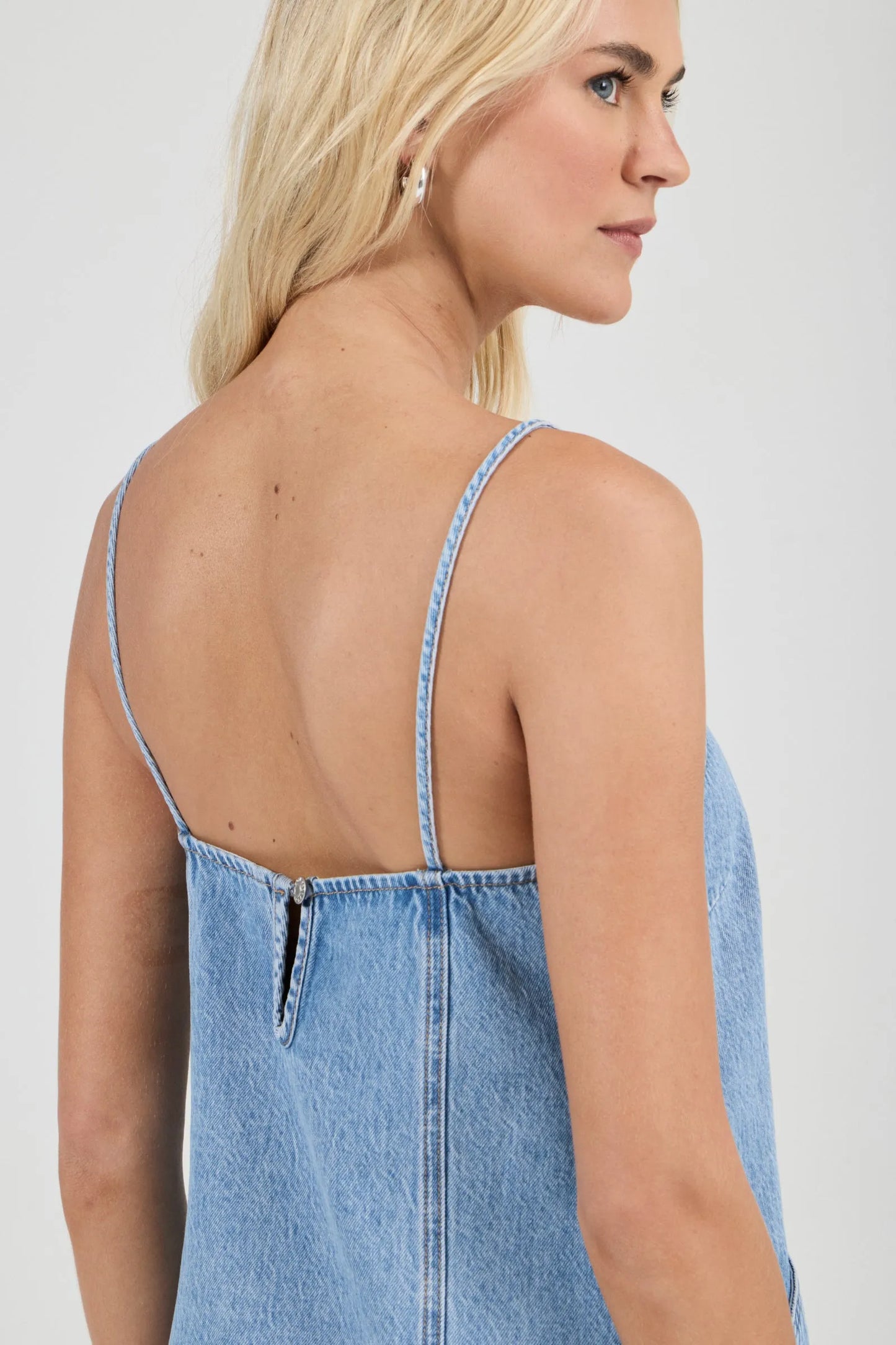 Rolla's Deco Denim Cami Dress in Vintage Stone