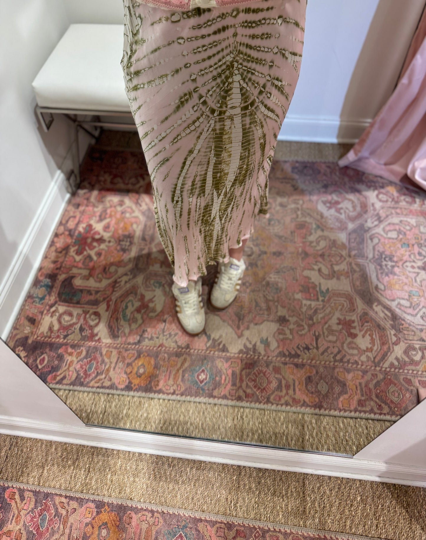YFB Felicity Skirt in Frosted Pink Tie Dye
