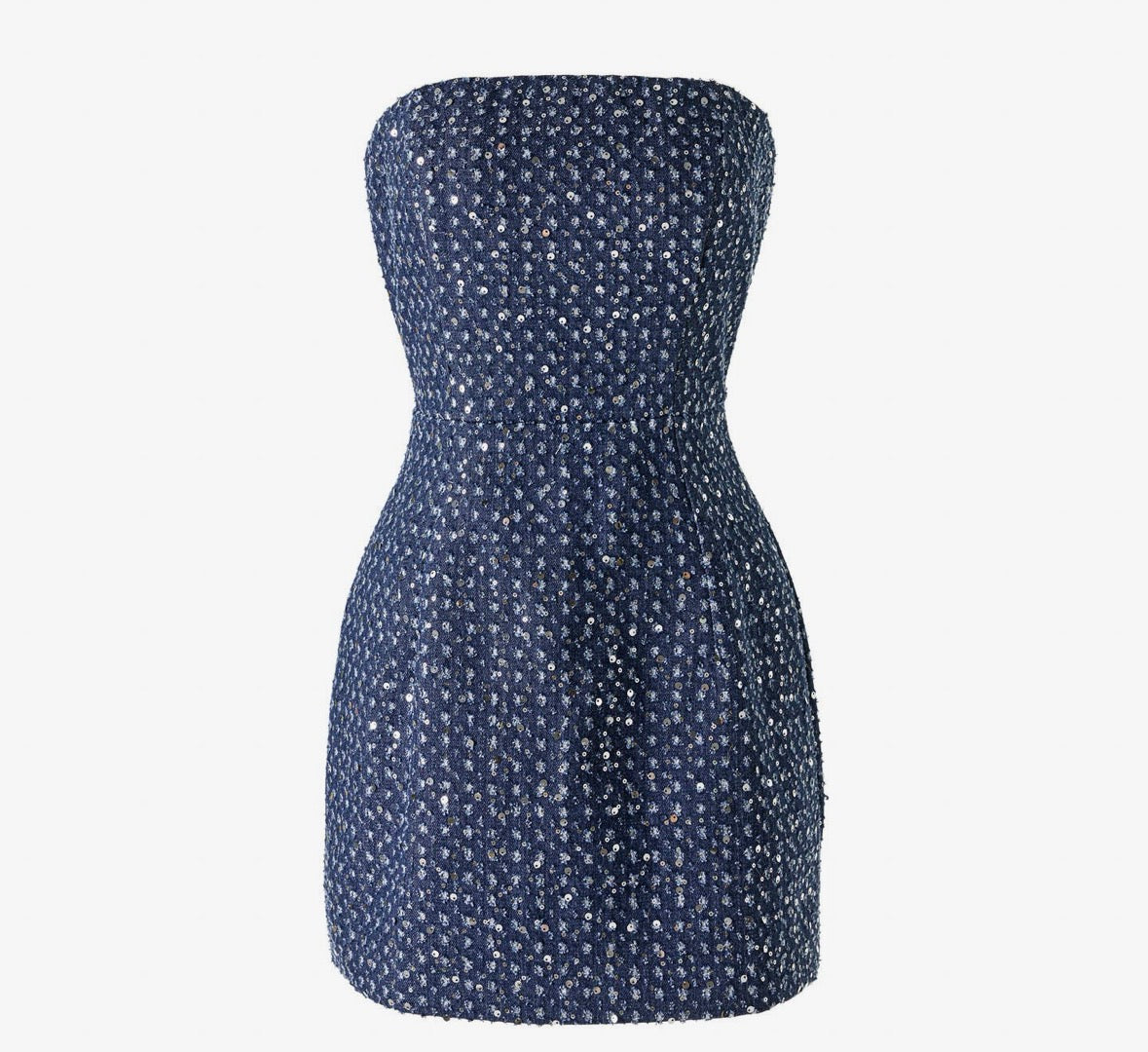 Nena Strapless Sequin Mini Dress in Navy