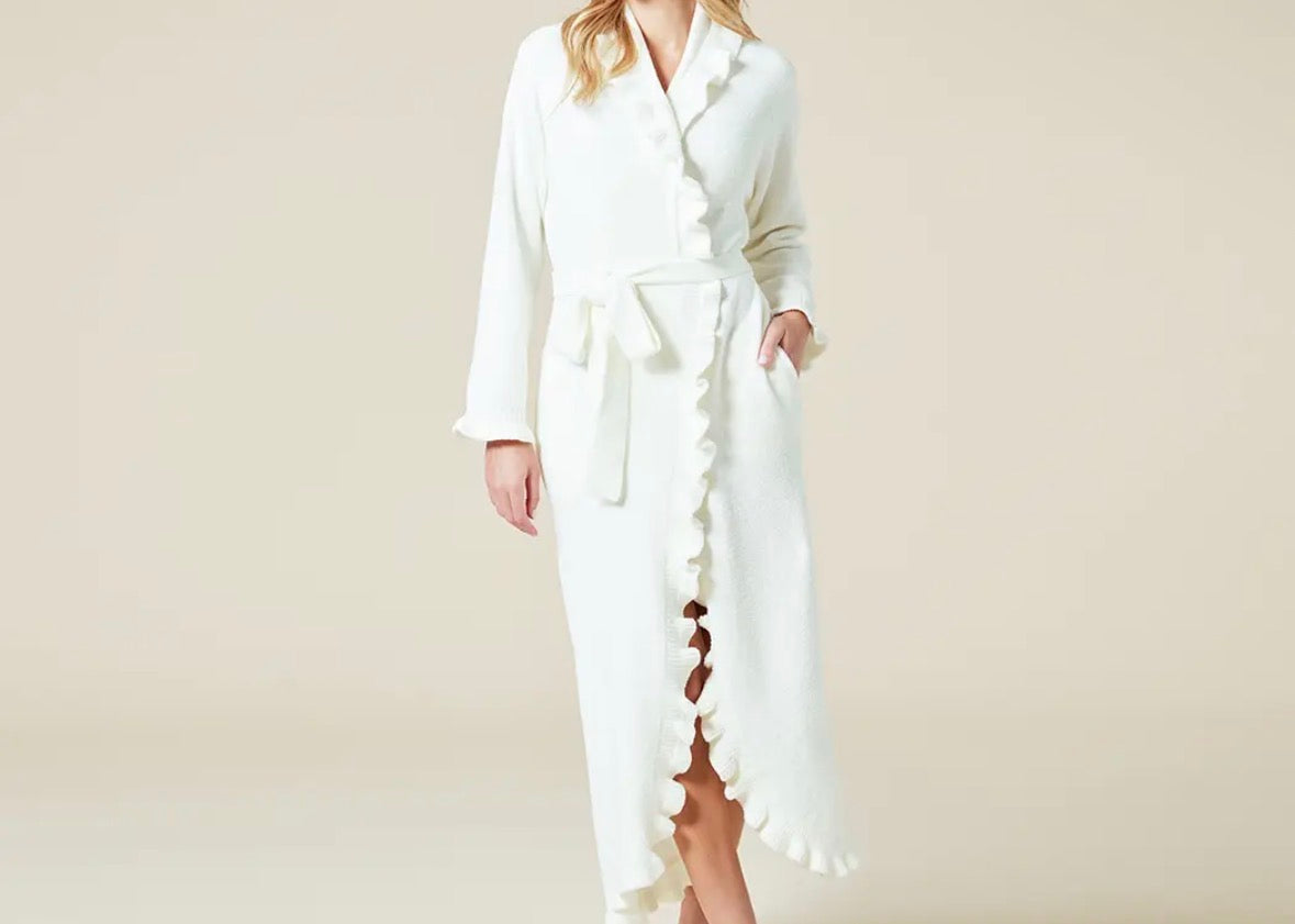 Softies Soft Chenille Wrap Robe in Cloud