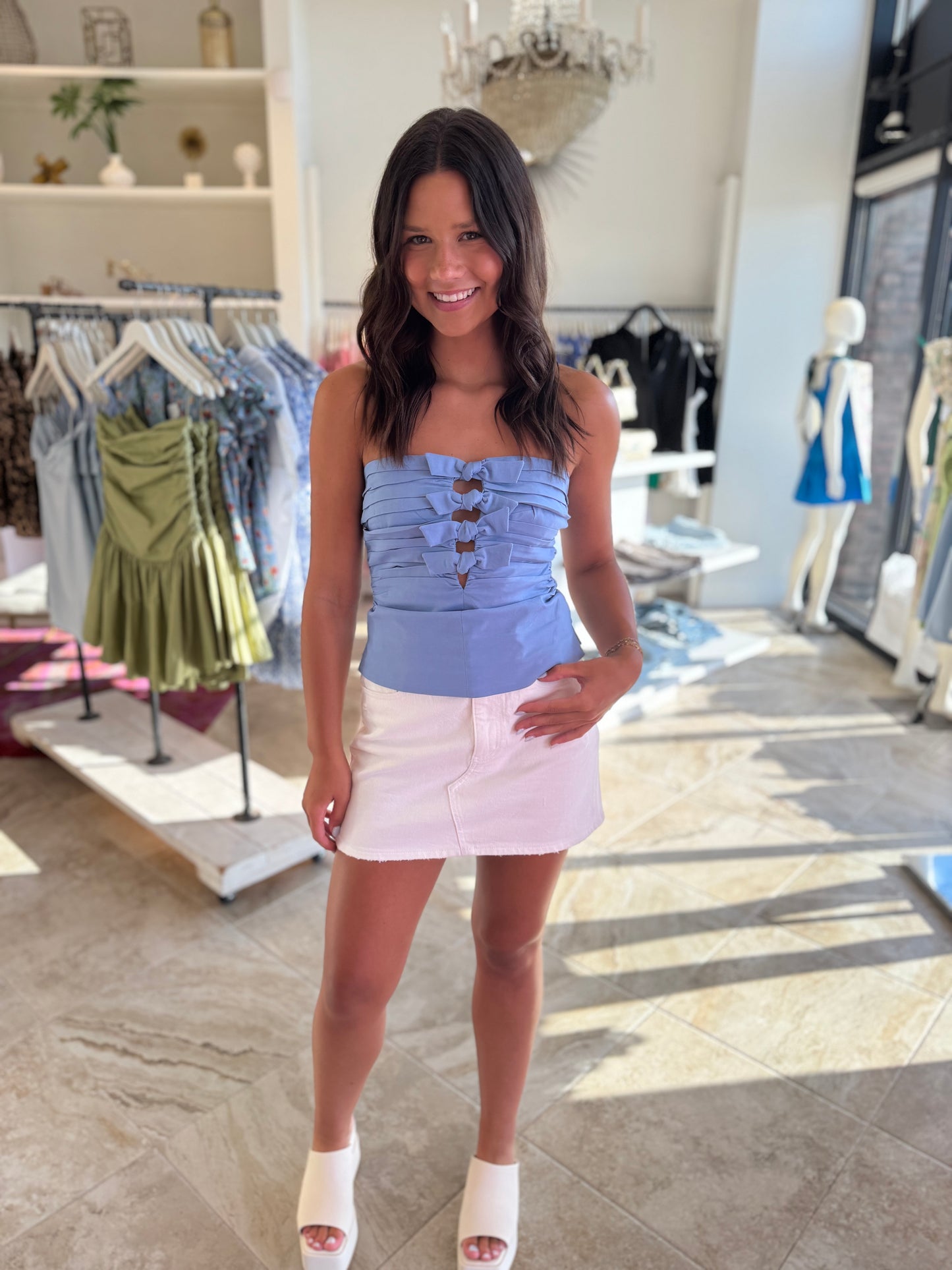 ASTR Kierra Top in Blue