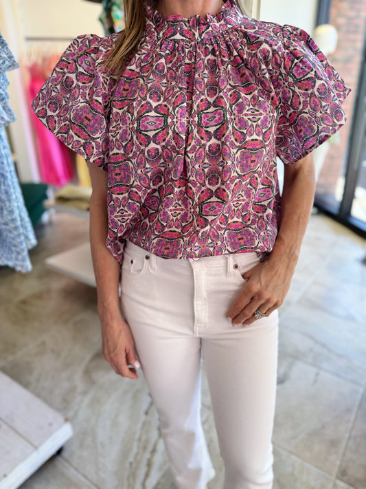 Laurenzo Print Top