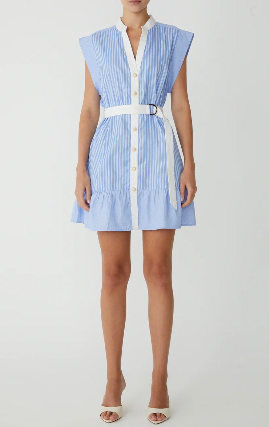 JS71 Sarabella Dress in Blue White Stripe