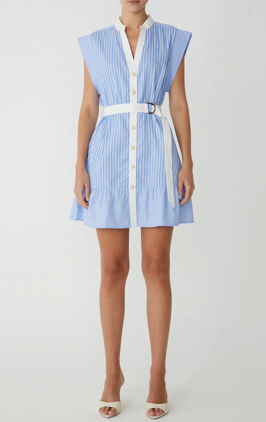JS71 Sarabella Dress in Blue White Stripe