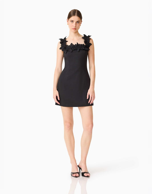 Elliatt Cara Square Neck Mini Dress in Black