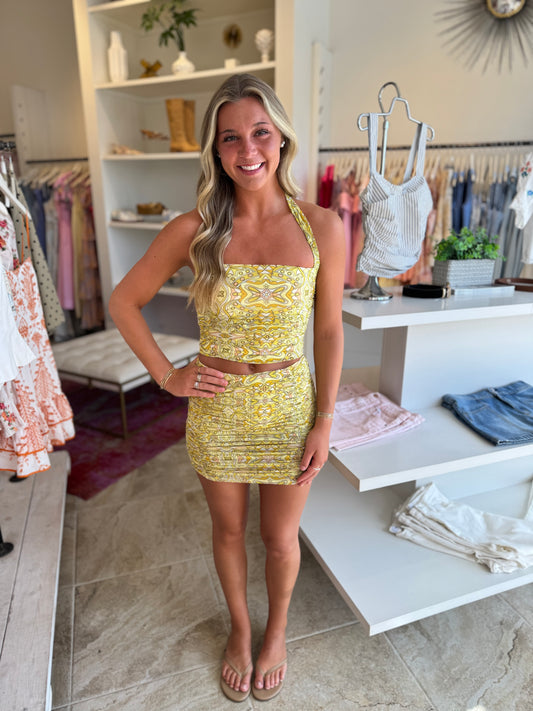 AFRM Aranya Top in Sunlight Tile