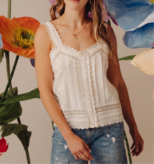 Love The Label Piccolo Top in Cream
