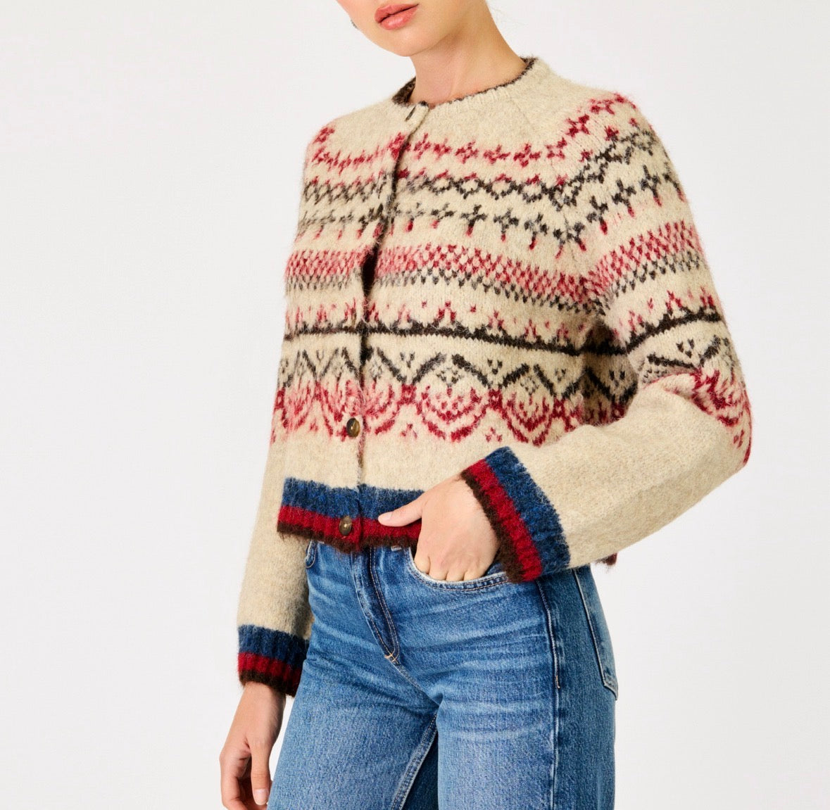 Line & Dot Pax Fairisle Sweater in Multi