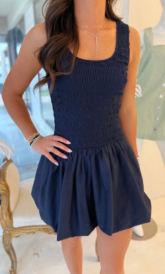 Pistola Ilona Bubble Hem Dress in Peacoat