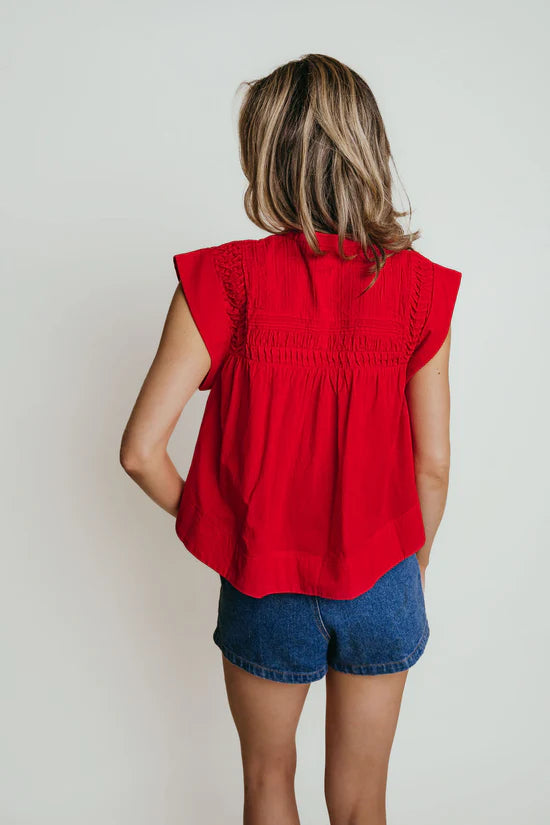 La Roque Becca Blouse in Red