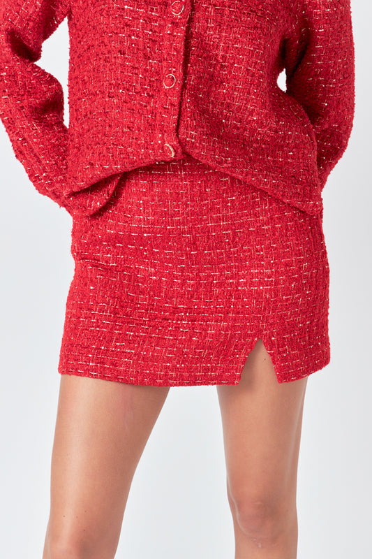 Comet Tweed Mini Skort