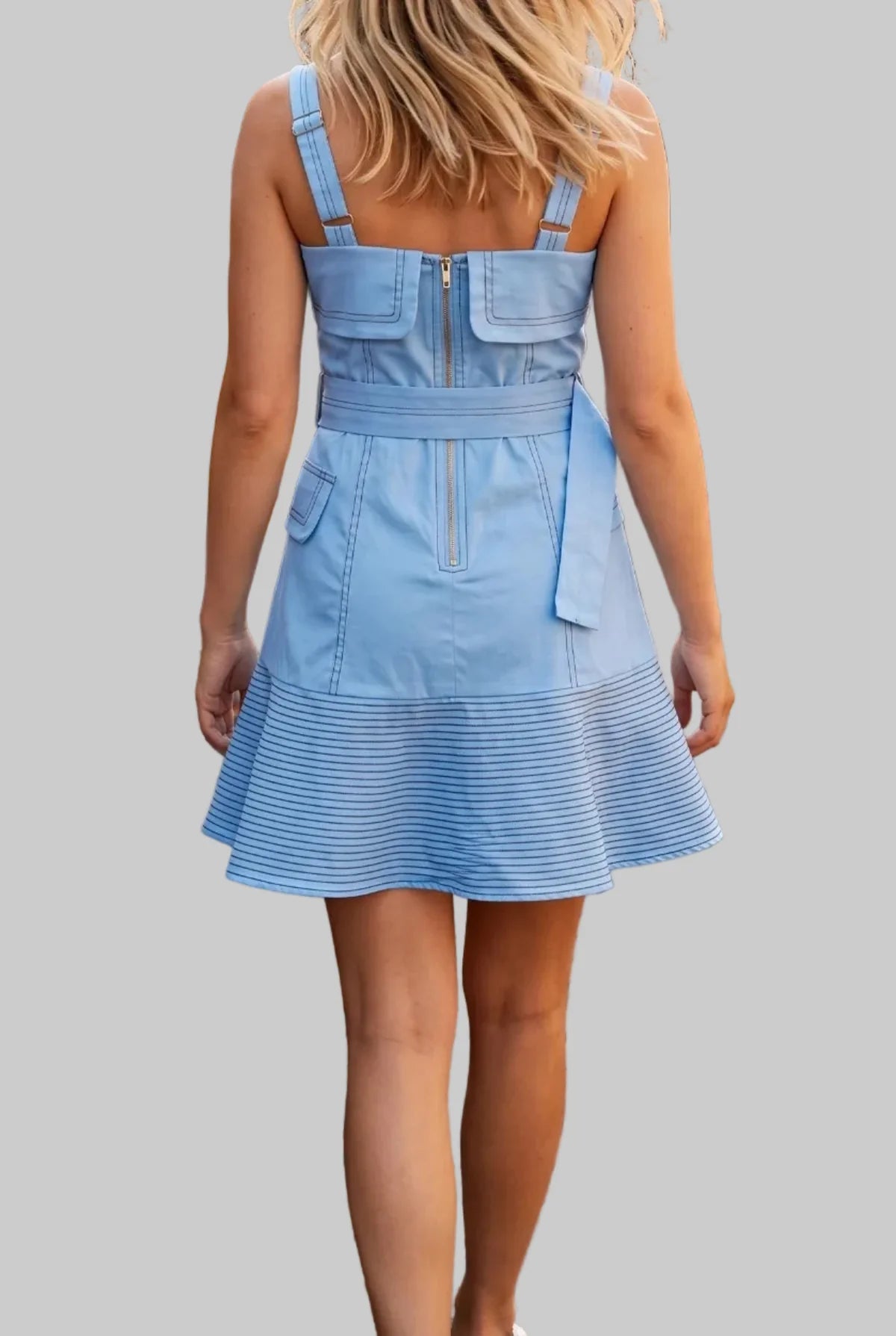 Lacey Dress in Powder Blue