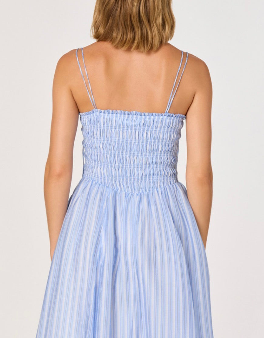 ASTR Lahela Dress in Blue Stripe