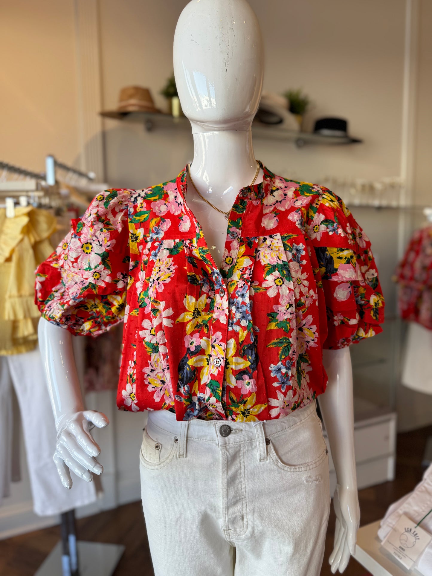 Sophie Floral Short Sleeve Top