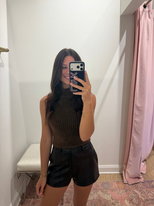 Line & Dot Noir Micro Shorts in Black