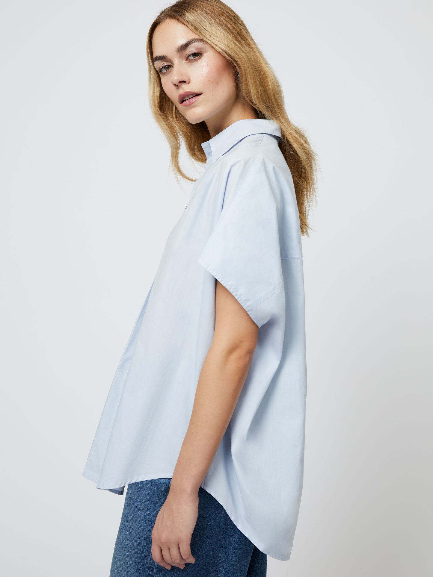 French Connection Cele Rhodes Poplin Sleeveless Shirt