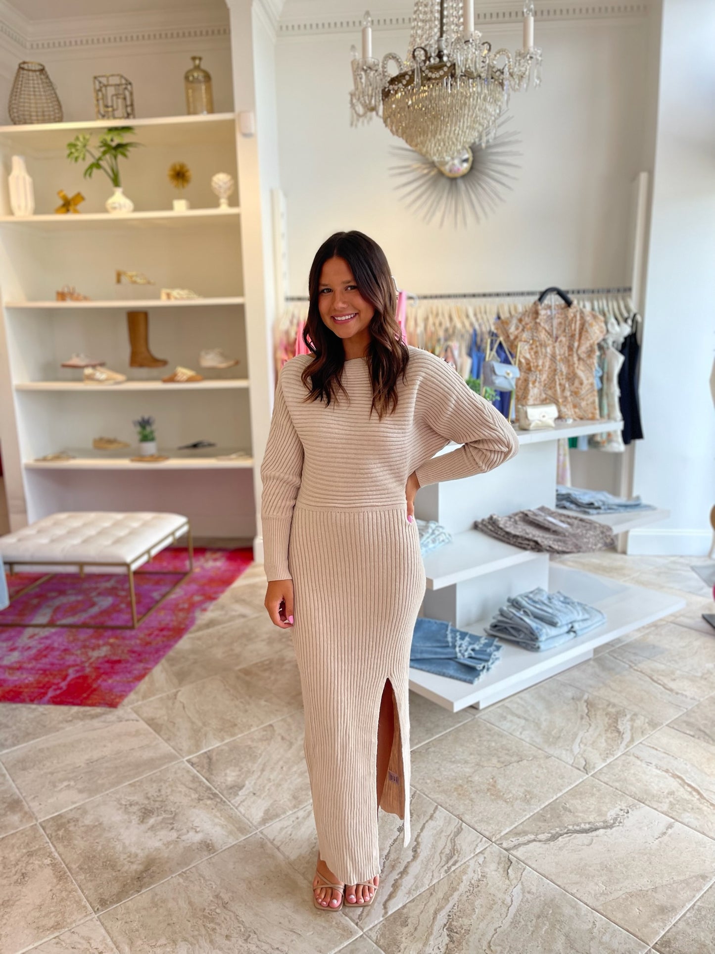 Aldridge Ribbed Midi Dress