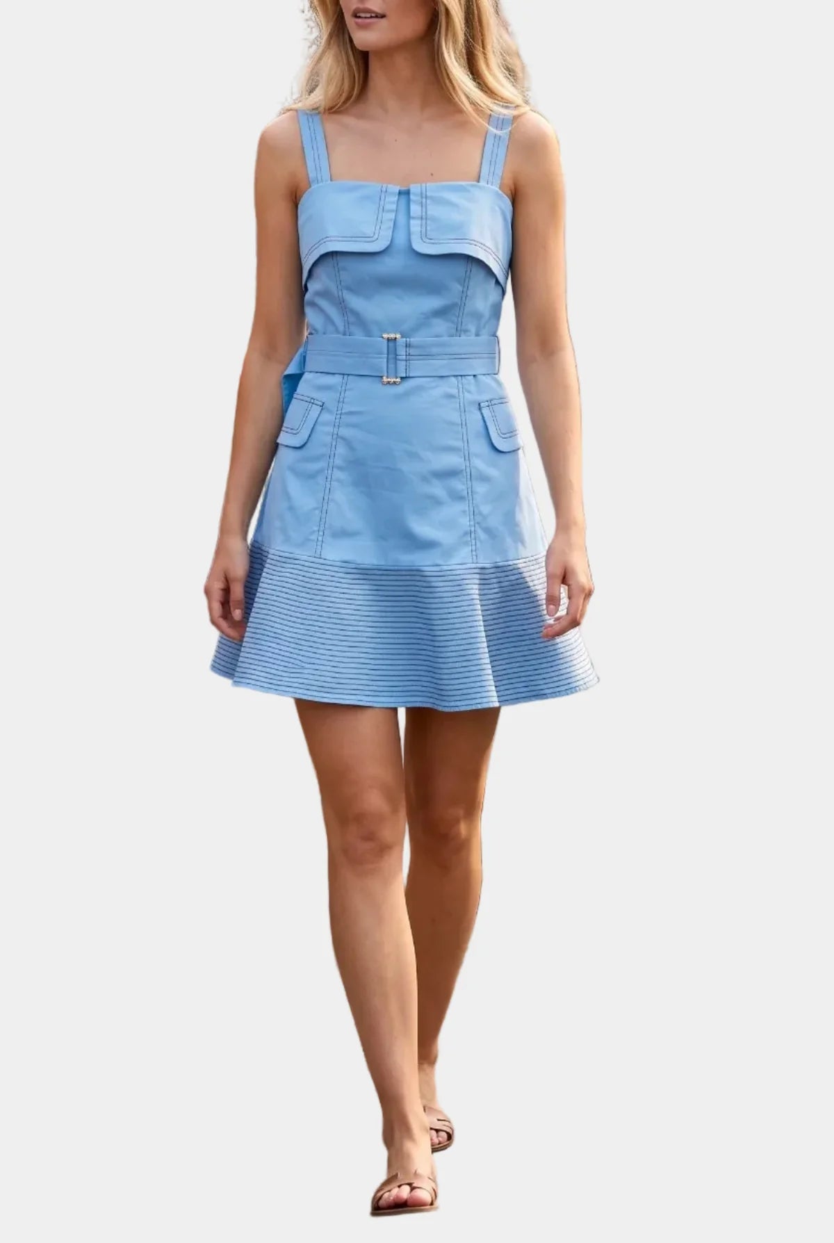 Lacey Dress in Powder Blue