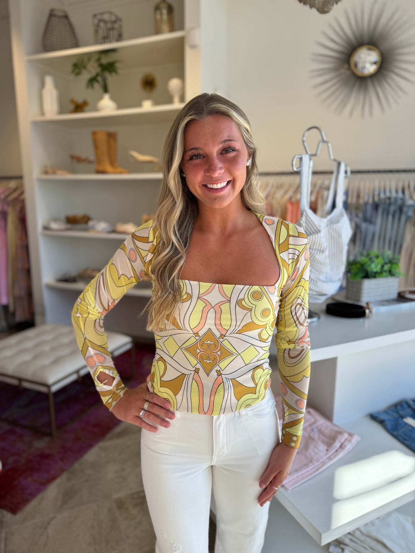 AFRM Ines Top in Geo Scarf