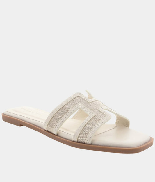 Billini Gordy Cream Linen Sandal