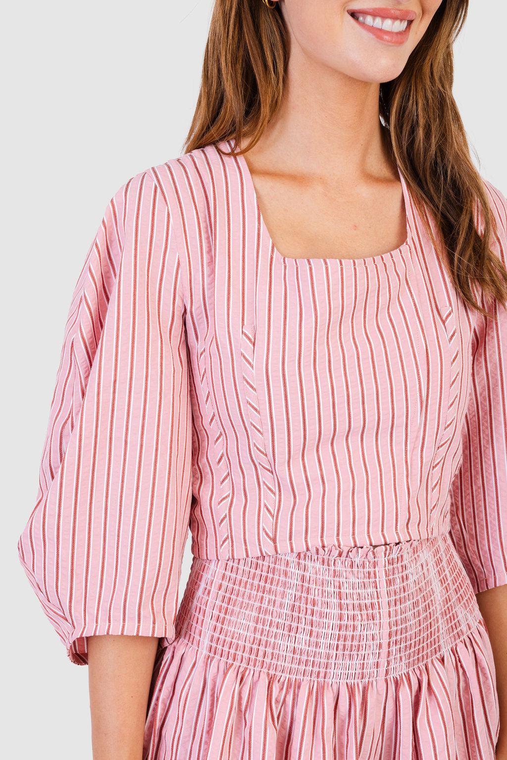 Koch Billie Top in Lipstick Stripe