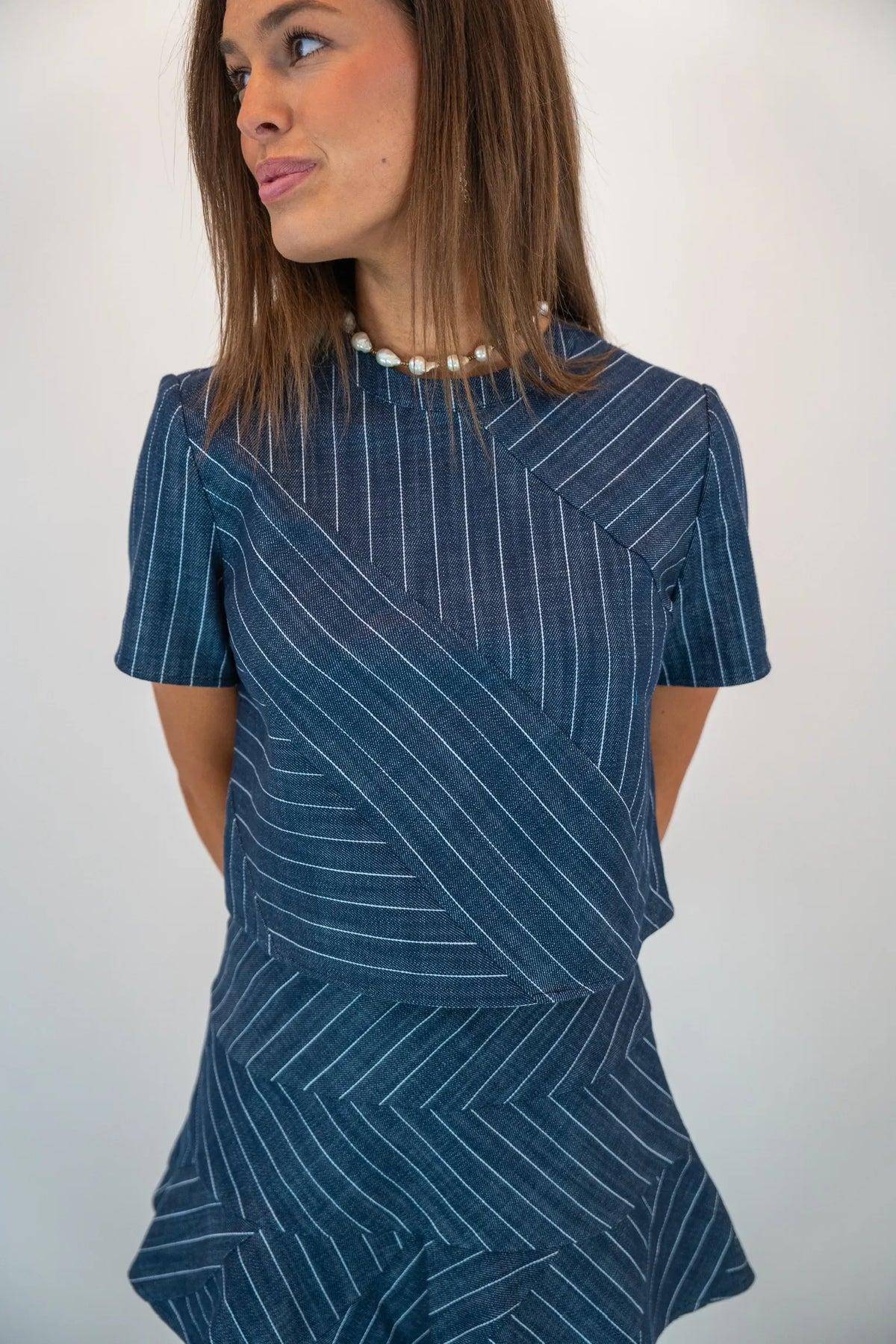 Shug Diana Top in Navy
