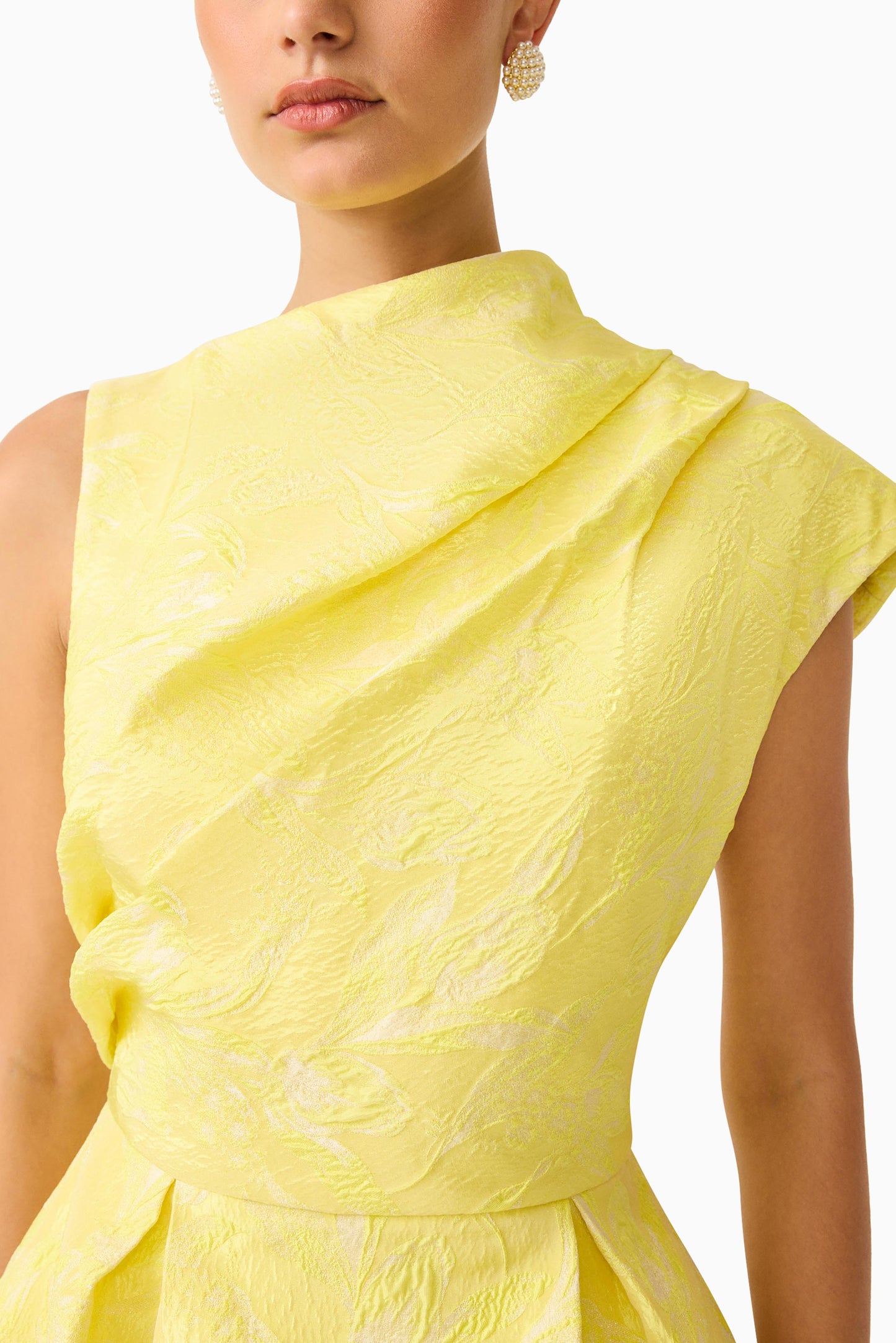 Elliatt Luella Asymmetric Mini Dress in Yellow