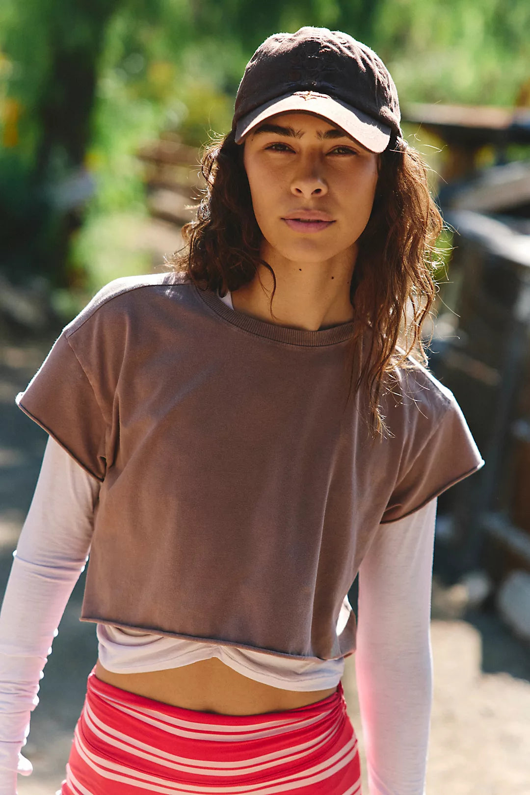 FP Movement Hot Shot Cropped Tee in Sandstorm