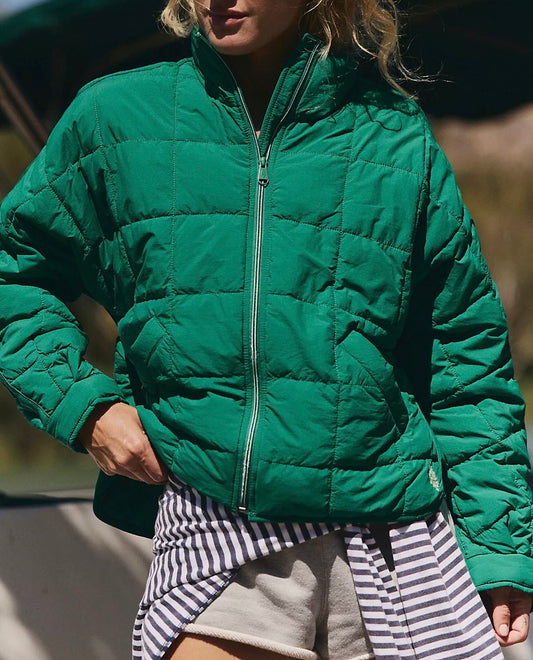 FP Movement Pippa Packable Puffer Jacket in Green Glow