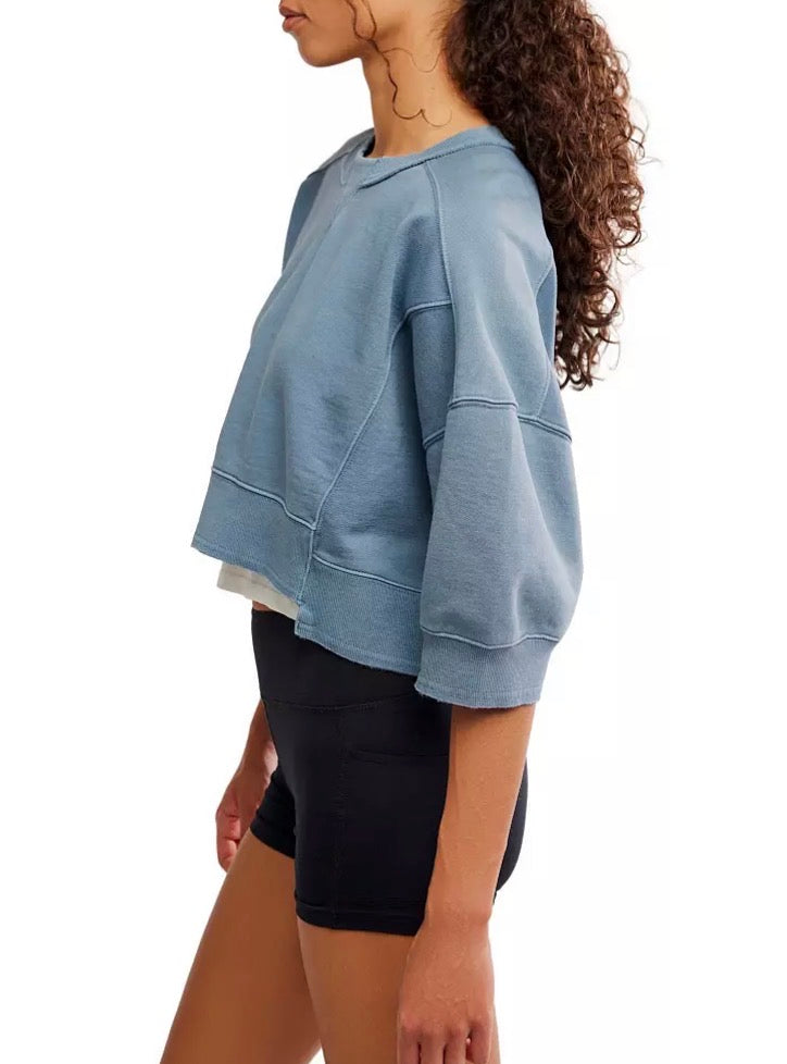 FP Movement Sho Sleeve Intercept Pullover in Blue Ash