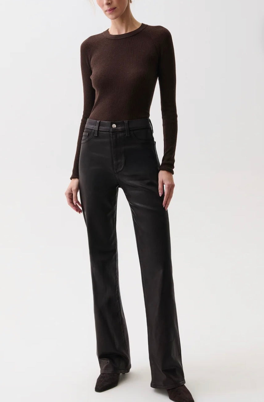 Pistola Evie High Rise Slim Boot Jean in Coated Mocha