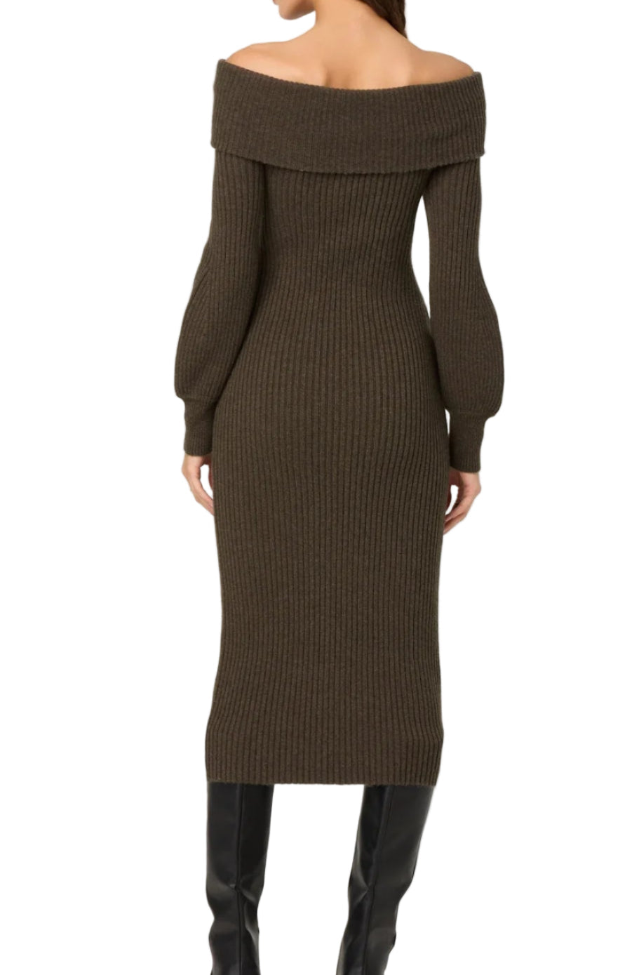 ASTR Tilde Sweater Dress in Walnut