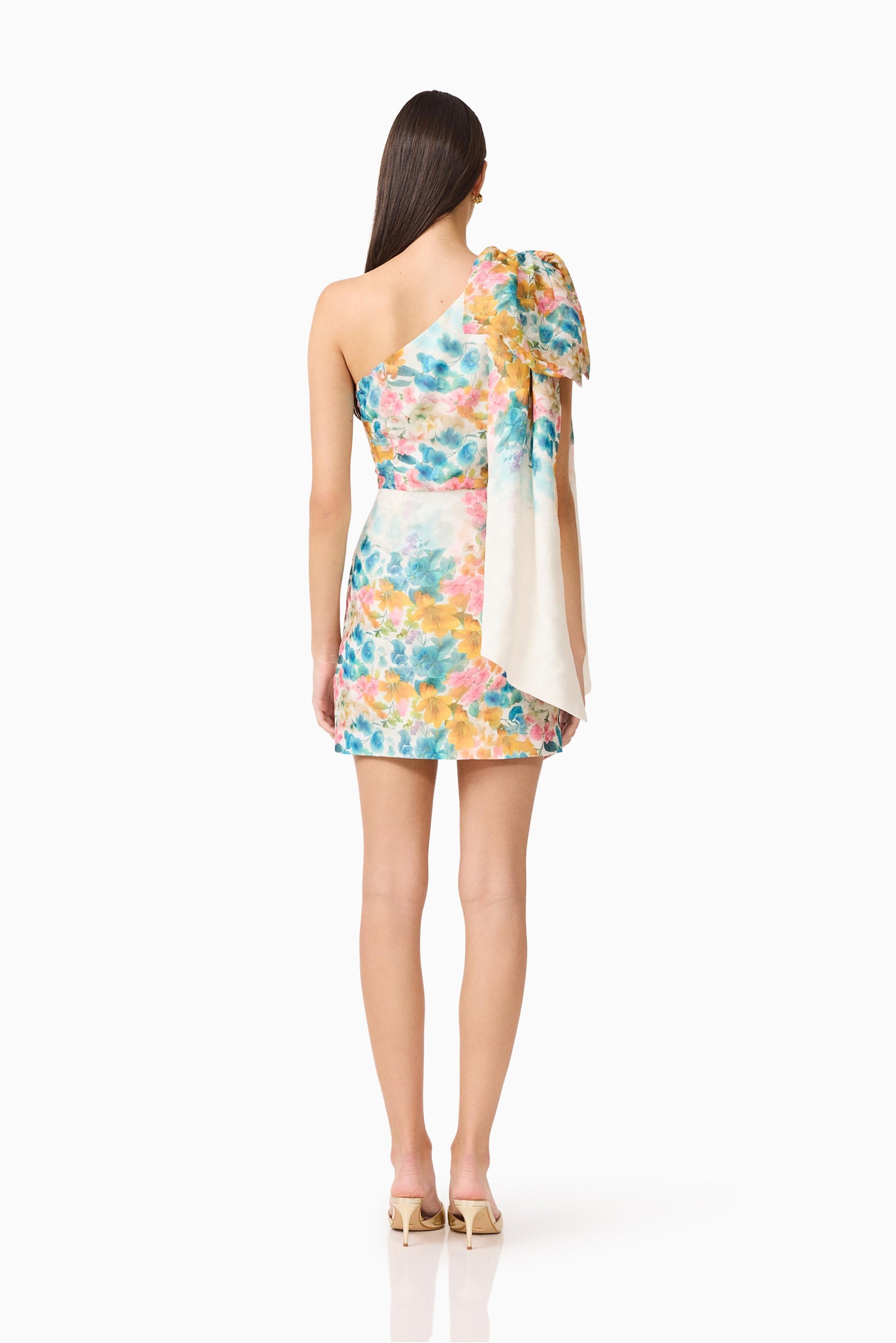 Elliatt Clementina One Shoulder Dress in Multi
