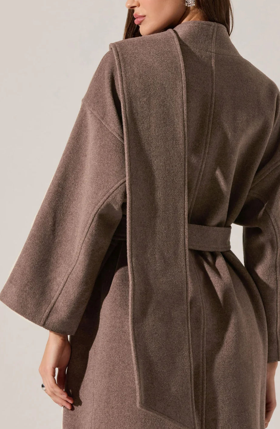 ASTR Elaxi Coat in Taupe Brown