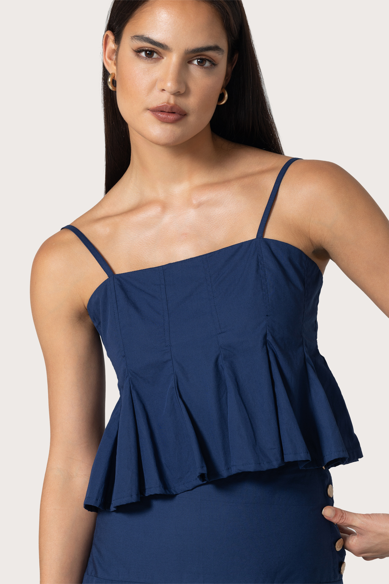 Lusana Karla Top in Midnight
