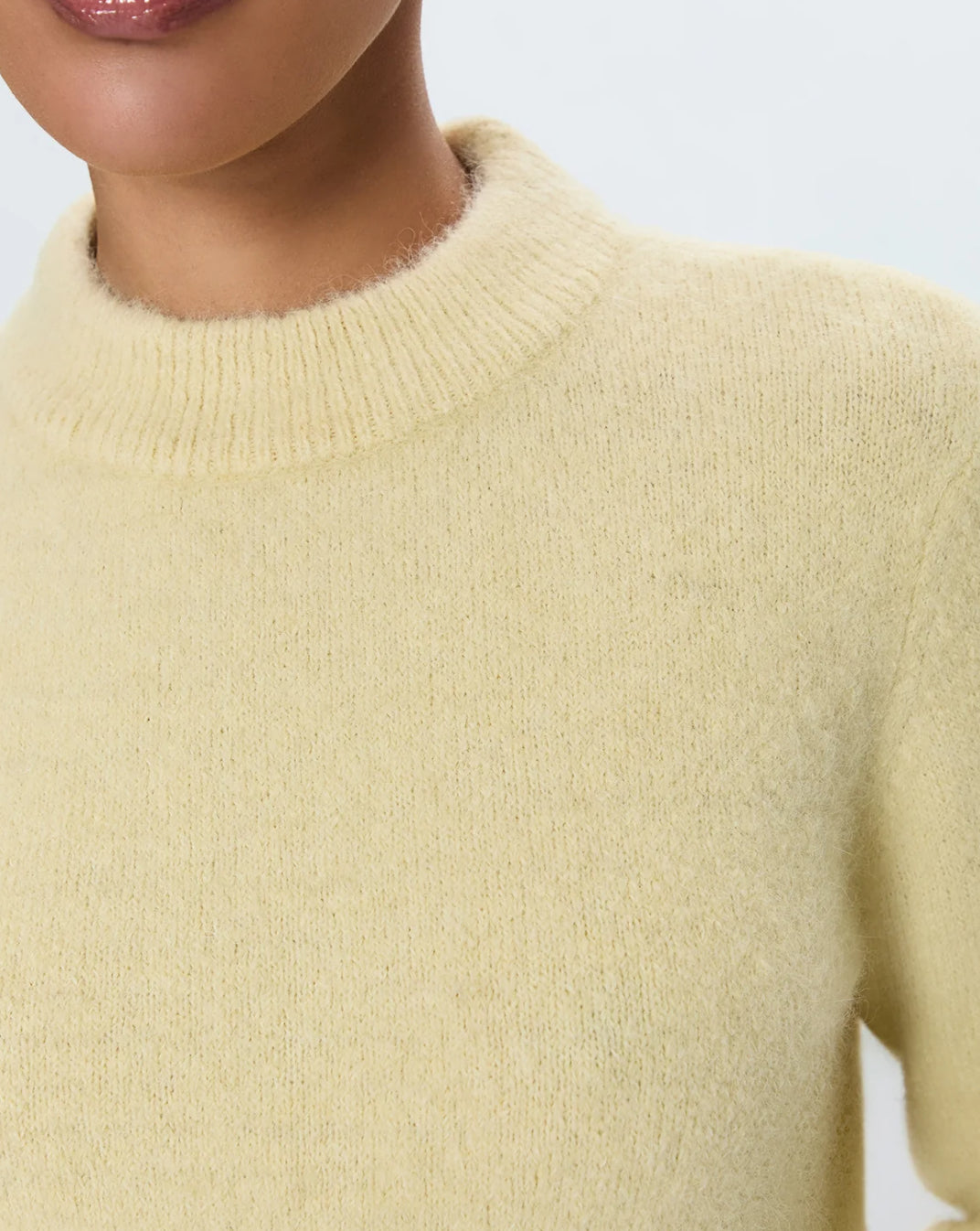 Pistola Sara Shrunken Crewneck in Soft Yellow