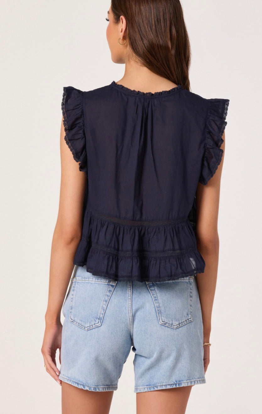 ASTR Julie Top in Navy