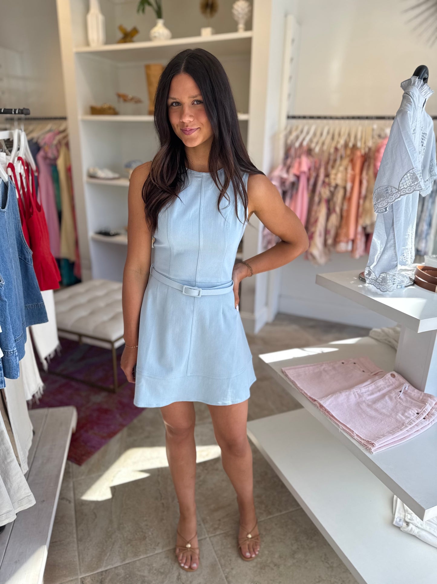 JS71 Sabrina Dress in Light Wash
