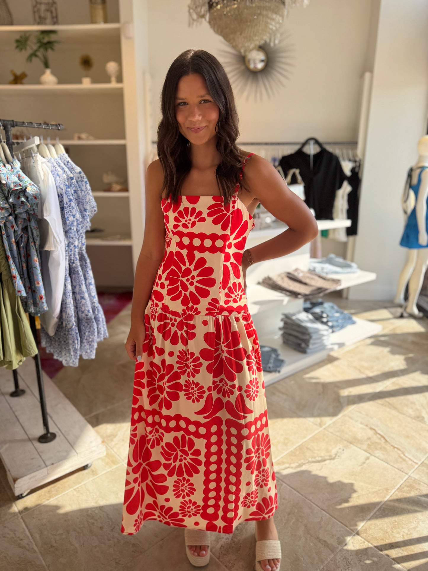 Flora Sleeveless Midi Dress