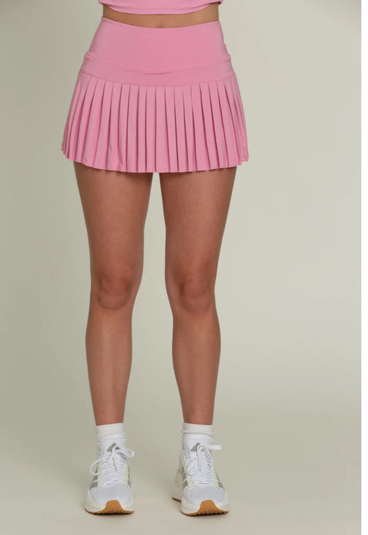 Gold Hinge Pleated Tennis Skirt