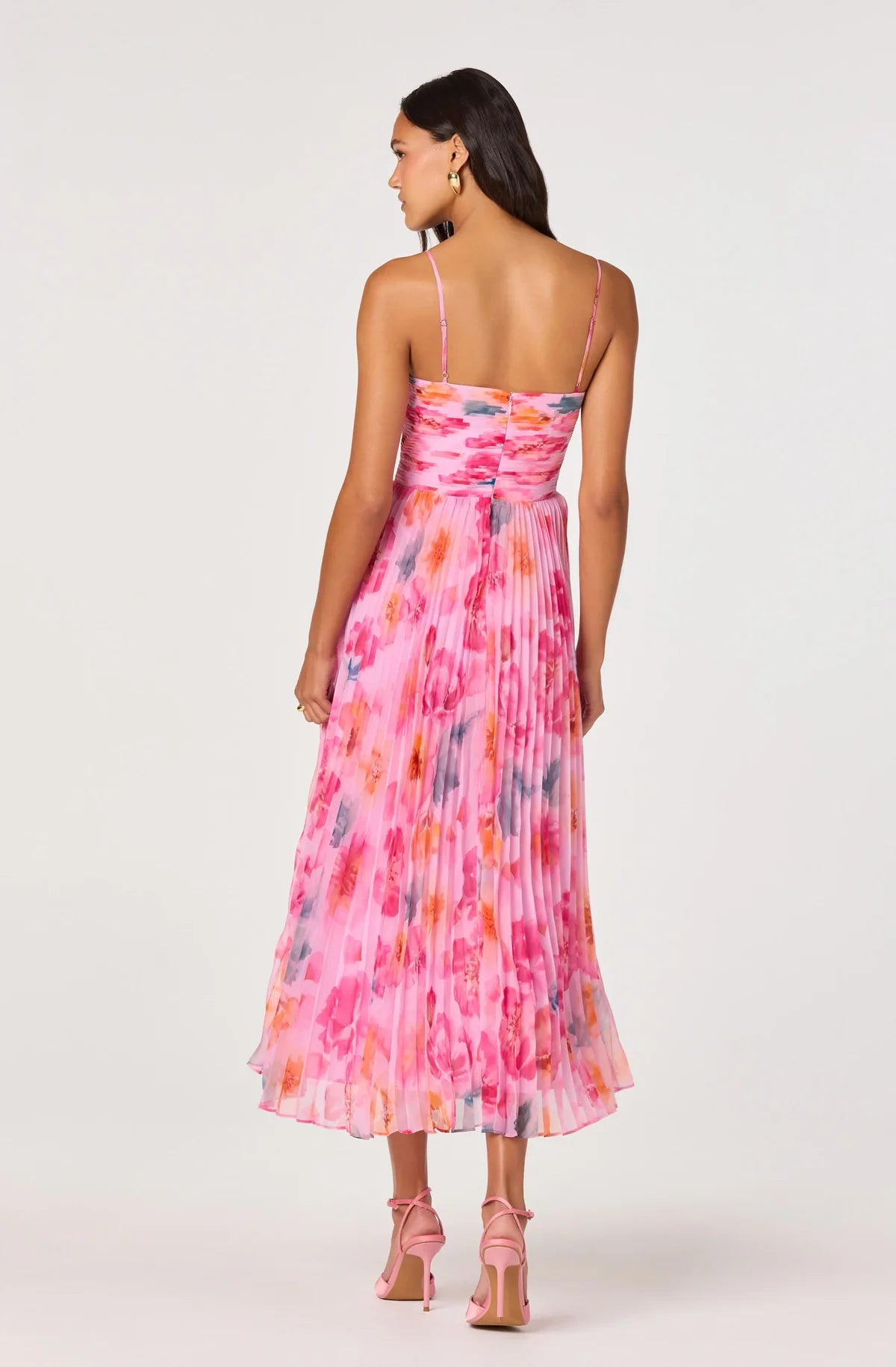 ASTR Bayley Dress in Pink Multi Floral